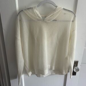Sandro Cream Elegant Hoodie | Size Small